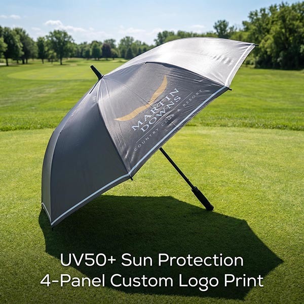 60 Custom Color Golf Umbrella with UV50+ Protection & Custom Club Logo