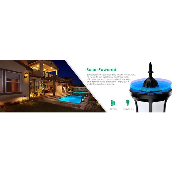 Solar Lights Flickering Flames Wall Lights 96 LED Solar Wall Lights Outdoor Dancing Flame Light Wireless Waterproof Wall