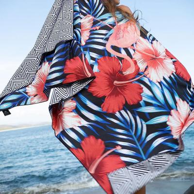 Alta Durabilidade Impressa / Cor Sólida Secagem Rápida Toalha de Praia Personalizada 140 - 300gm