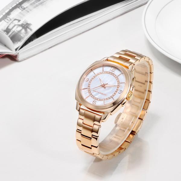 IP Rose Gold Japan 2035 Quartz Women Stainless Steel Watch 3 ATM