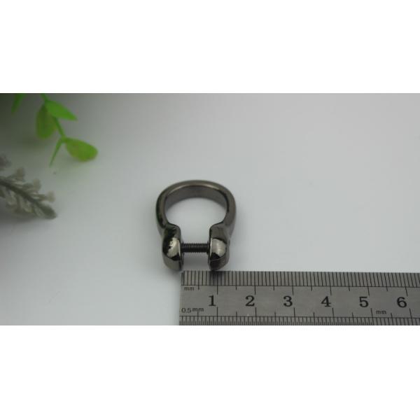 Wholesale light gold & gun metal color hanging plating metal removeble d ring strap buckle for bags