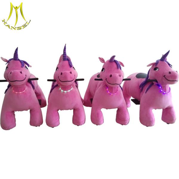 Hansel coin operated animals battery cars plush horse stuffed animal toy