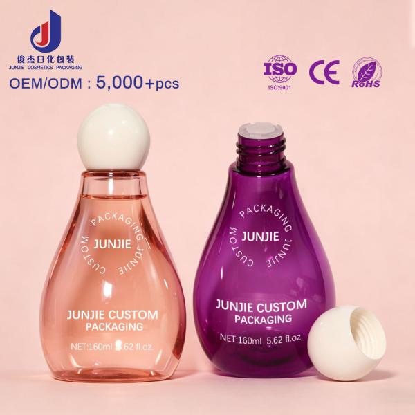 150ml Plastic Cosmetic Packaging 160ML Clear PET Bottles Custom Logo Transparent Premium Skincare & Body Care Containers