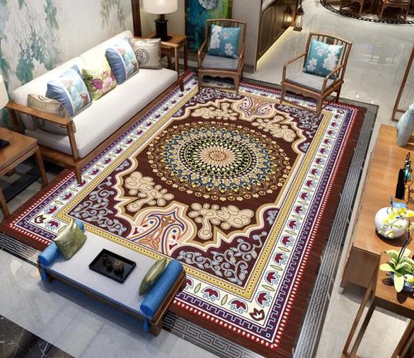 European Style  Thickened Full Paving Sofa Bedroom And Living Room Floor Carpets