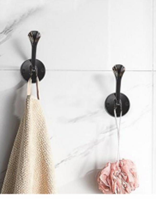 GRH Pearl Grey Nordic Decorative Wall Mounted Grey Zinc Alloy Kitchen Clothes Wall Coat Hook