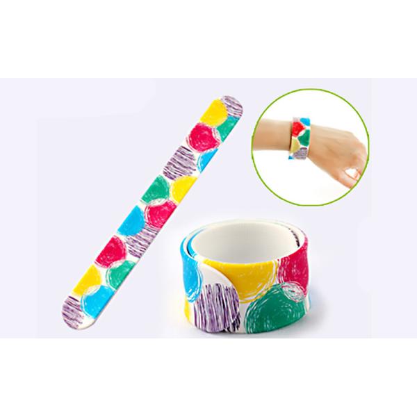 Fashion Patterns Silicone Slap Wristband OEM / ODM Accepted Dimension