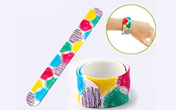 Fashion Patterns Silicone Slap Wristband OEM / ODM Accepted Dimension