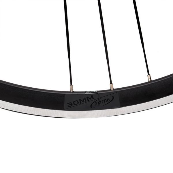 RUJIXU 700c 16/21H Paire de roues G3 30mm Clincher Rim Brake Vélo de route Jantes V Brake Système Corps en fibre de carbone Moyeu 860g/1080g