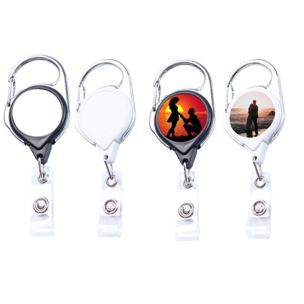 Custom Double-Sided Sublimation Lanyard Clips Heat Transfer Keychain Clip For ID Badges Keys Backpacks