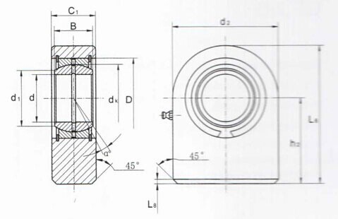 GF..DO Series (Rod Ends For Hydraulic Components) Rod Ends , China Rod End GF20DO, GF25DO, GF30DO