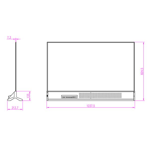 4k Hd Touch Ultra Thin Desktop High Resolution 55-inch desktop transparent oled tv screen