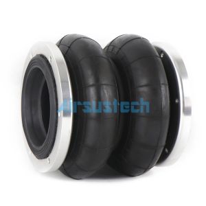 Aluminum Flange Ring Air Spring 2B120-17F Double Convoluted Air Bag Shocks 6-M6