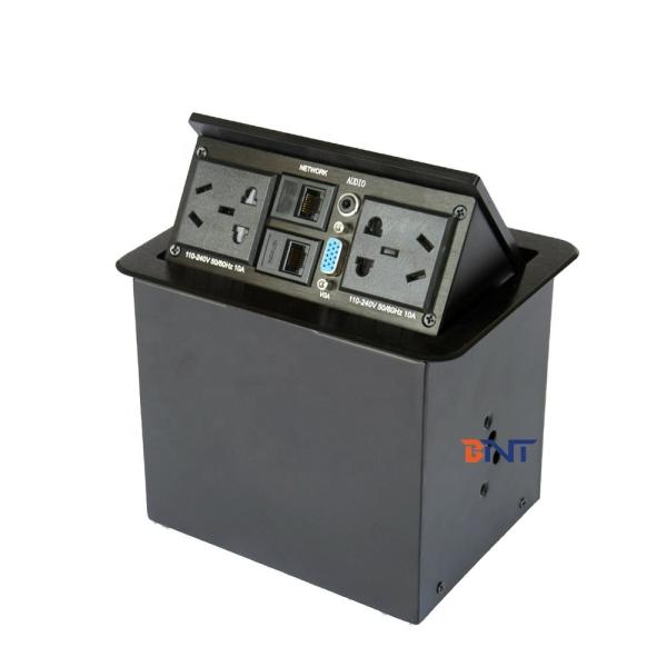 Multi-functional hydraulic gas pop up electrical socket with network port