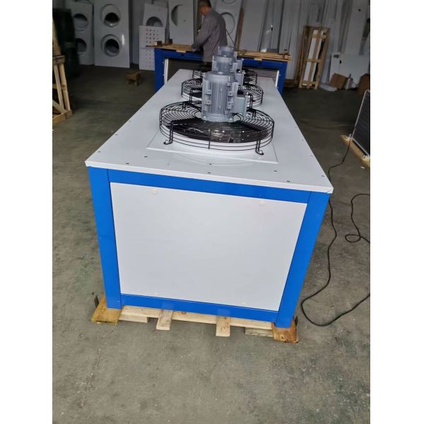 High Energy Efficiency Air Cooled Copper Condenser U-Shaped Design for Mushroom Cold Storage Refrigeration System Refrigerant