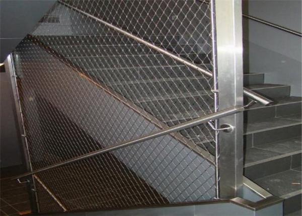 7x7 7x19 Ferruled Stainless Steel Rope Mesh Netting / Architectural Wire Rope Mesh
