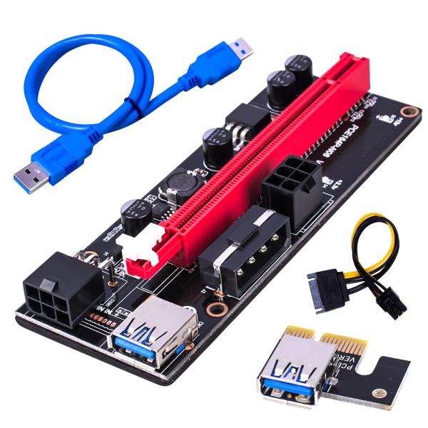 Indicator Light Graphics Card Extender PCI Express Adapter USB 3.0 Cable Power VER 009S PCI-E 1X To 16X LER Riser 009S