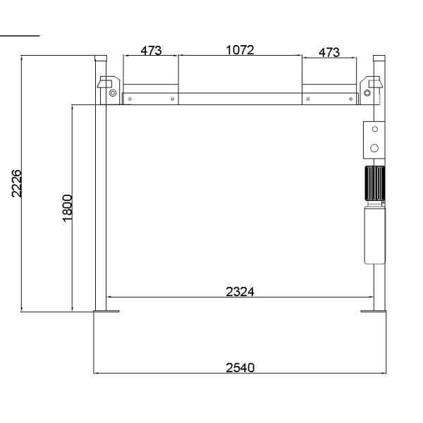 Electric Hydraulic Drive Simple Car Parking Lift 4 Post Auto Parking Lifter 1800mm/3600kg