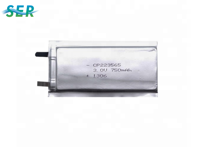 Батарея 3.0V 750mAh CP223565 Li активной энергии ультра тонкая - MnO2 для прибора ETC