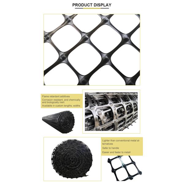 Сетка Geogrid подкрепления почвы ODM PP двухосная пластиковая для основания мостовой дороги