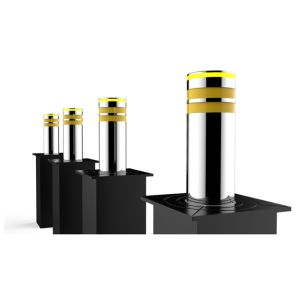 SS304 Material Automatic Rising Bollards with 80T Loading and LED Light for
