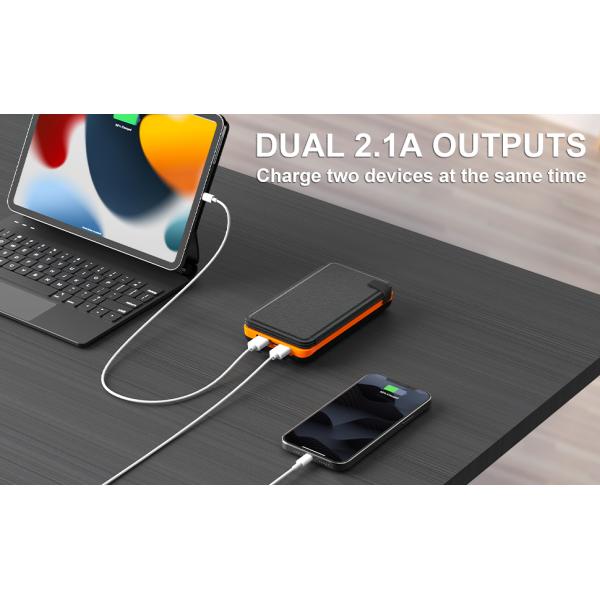 OEM 25000mAh 6W Solar Powered Power Bank Charger Panel For Mobile Phone