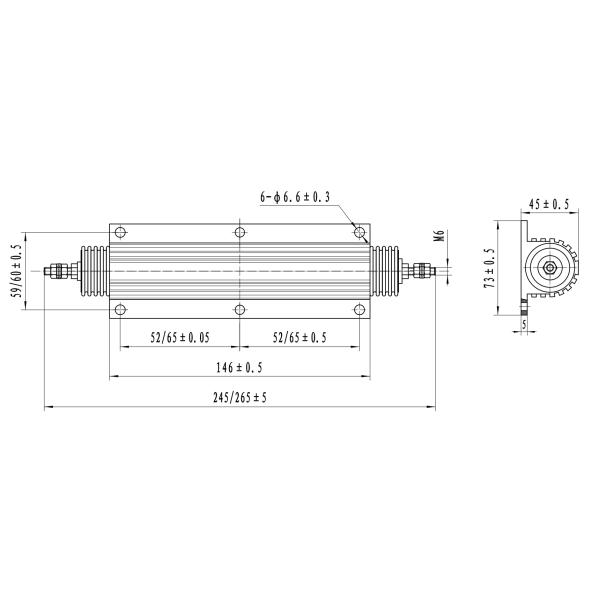 RXG24-500C Type Heat Sink Mounted Power Wire Wound Fixed Resistor