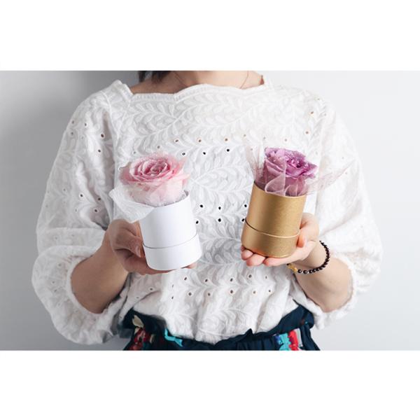 Mini Tin Colorful Round Floral Box Bouquet Florist Cardboard Boxes Flowers Packaging