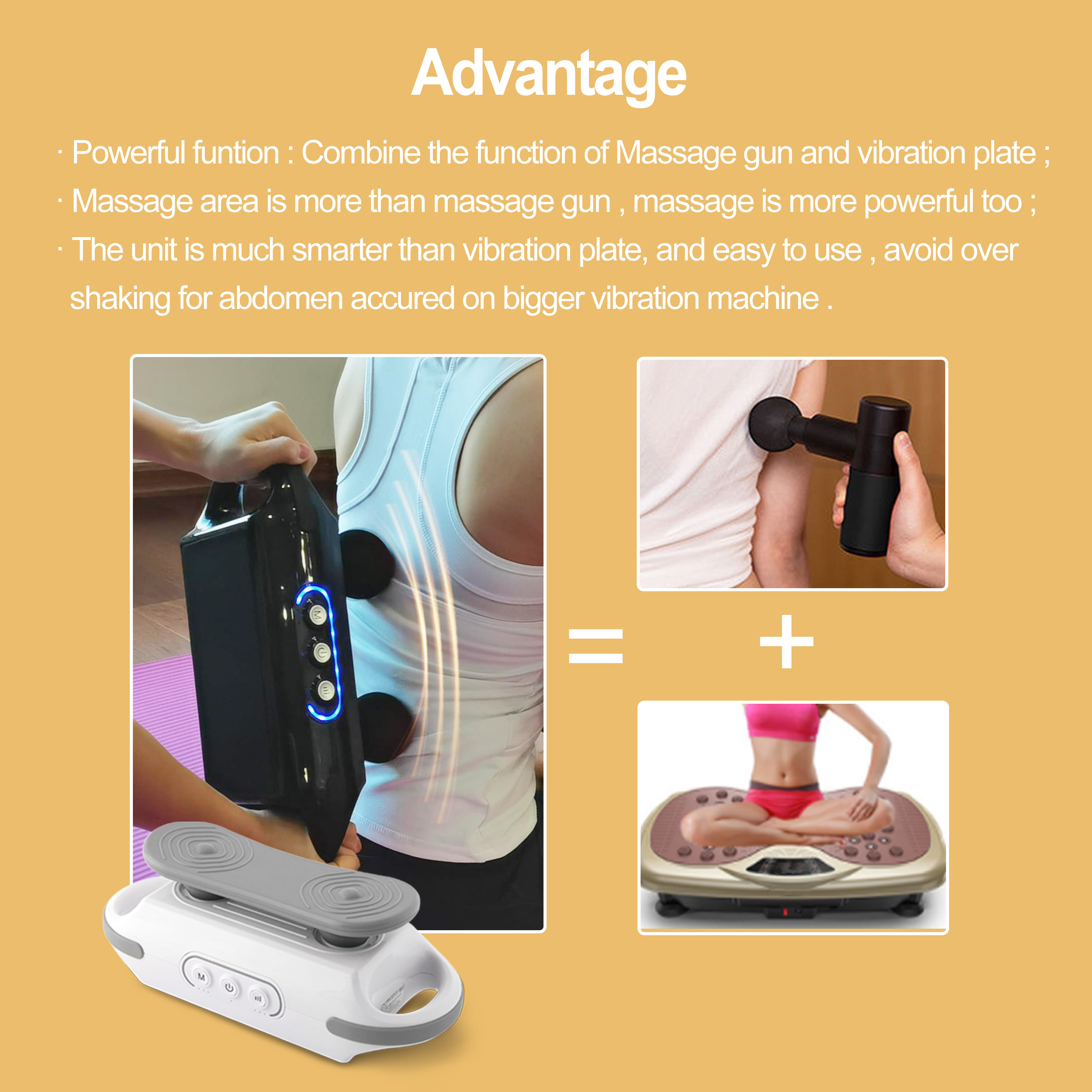 Multifunction Exercise Fitness Body Shaping Fat Reduction Slimming Vibration Massager Machine