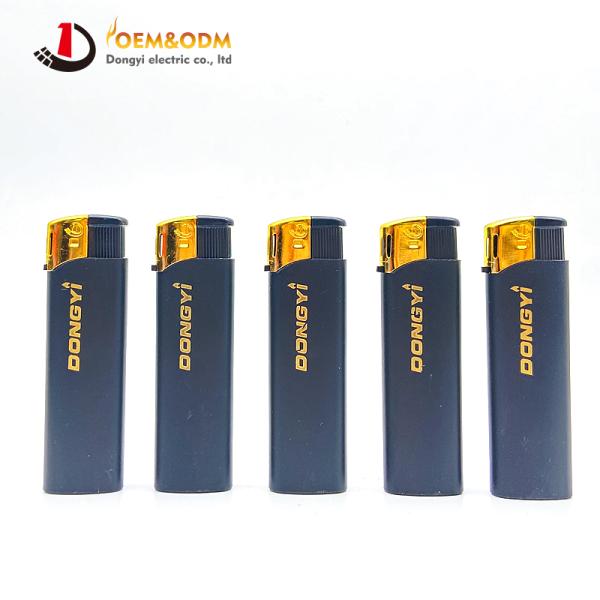 Dongyi 2025 OEM 82mm Plastic Material Refillable Lighters Cigar Smoking Electric Custom Logo Gas Cigarette Lighter