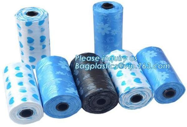 Promotional Cheap Price Pet Waste Bag, Pet dog poop bag dispenser waste bag dispenser with 15pcs bags, bagplastics, bage