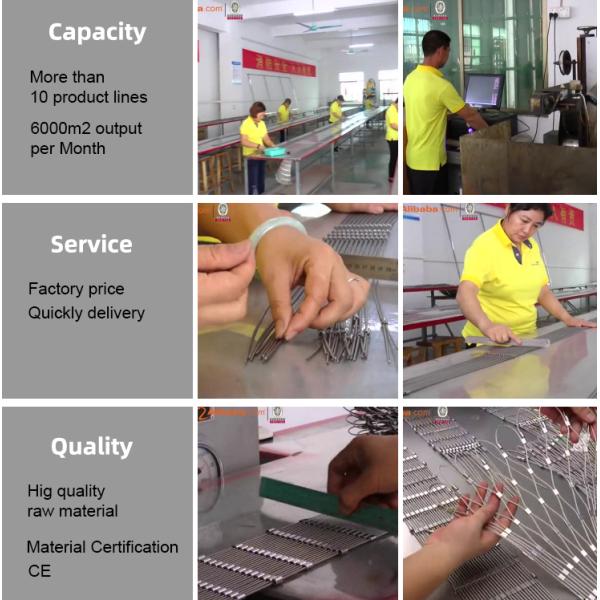 Веревочка провода нержавеющей стали Inox зоопарка 316 сплетенная для того чтобы зацепить Ferruled тип