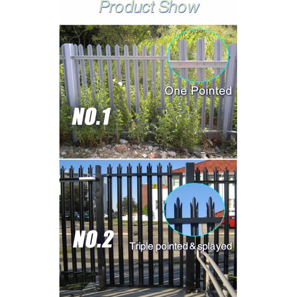 Powder Coated Galvanised Steel Palisade Fencing 1.5m Height
