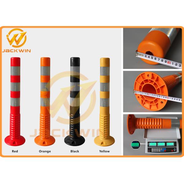 Road Safety Reflective Strip TPU 75cm Flexible Delineator Post For Hotel Parking Lot
