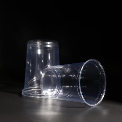Customized Logo 32OZ Clear Plastic PET Cup PET Plastic Cups For Cold Beverages Boba Tea