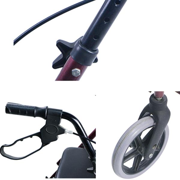 Ходок Rollator складчатости каретного медицинского оборудования реабилитации алюминиевый