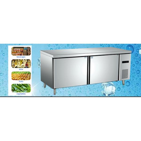 Energy Saving Two Door Undercounter Freezer Dustproof Commercial Countertop Freezer