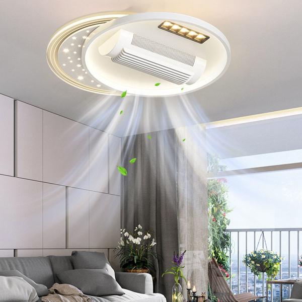 Ventilateurs de plafond de luxe modernes, ventilateurs de plafond LED intelligents avec télécommande