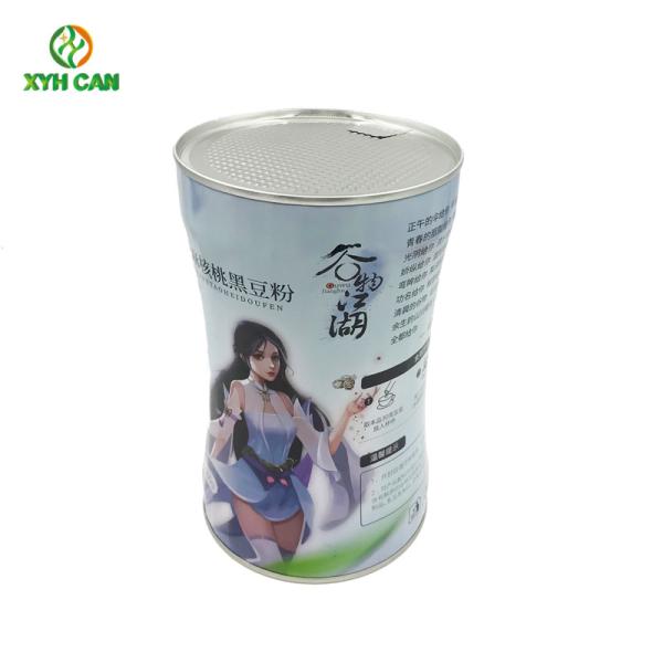 Milk Powder Tin Can Small Waist Metal Milk Powder Tin Can with Colorful Cap