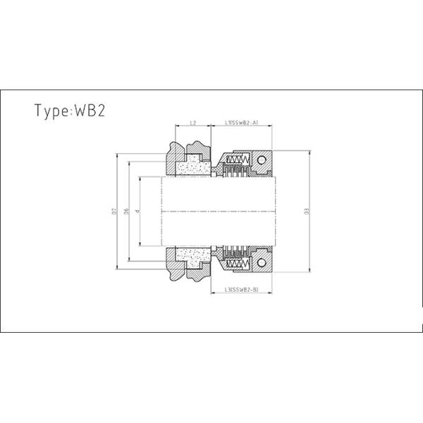 Уплотнение клина тросточки WB2 PTFE Джона, тип механическое уплотнение мембраны