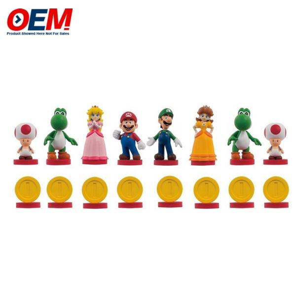 Customized PVC Plastic Character Chess Set OEM Figurines Chess Board Set Make Funny Chess Toy