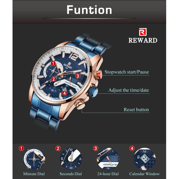 3 Amt Waterproof Mens Stainless Steel Watches Caseback Mineral Crystal Glass