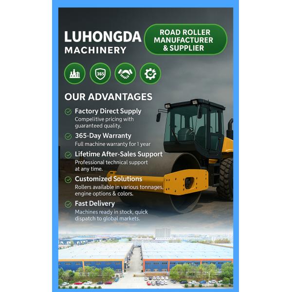 Construction Machinery Manufacturer Double Drum Roller Compactor Vibratory Hydraulic Diesel Small Asphalt Roller Machine