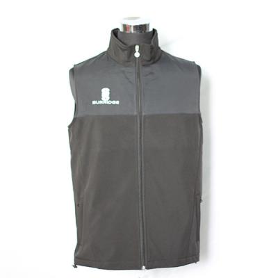 O revestimento sem mangas cinzento de Softshell dos homens, enrola o revestimento completo resistente de Softshell do fecho de correr