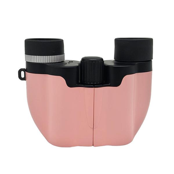 Saco cor-de-rosa de Mini Kids Play Binoculars 8x21 Toy Telescope Gift With Carrying da cor