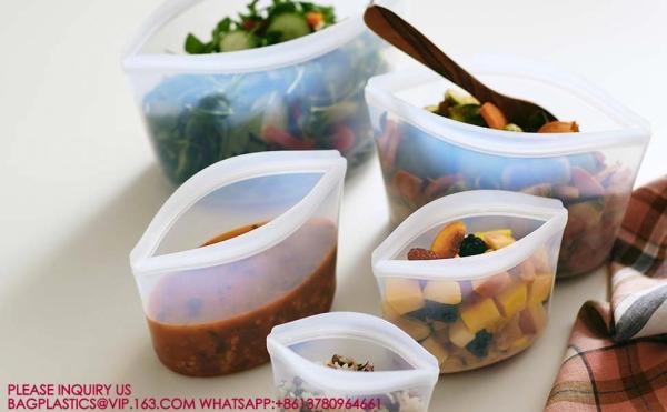 Microwave Dishwasher Safe, Leak-free, Bundle Pack Bowls, Reusable Silicone Clear Bowls