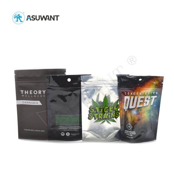 Stand Up Mylar Medical Weed k Bags Biodegradable 110-130 Mic Thickness