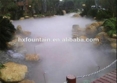 Modern Water Mist Fountain Using High Pressure Fogging System Eco Friendly
