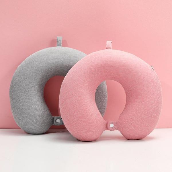 Memory Foam Travel Pillow Soft Washable Cover Head Neck Support for Airplane Travel