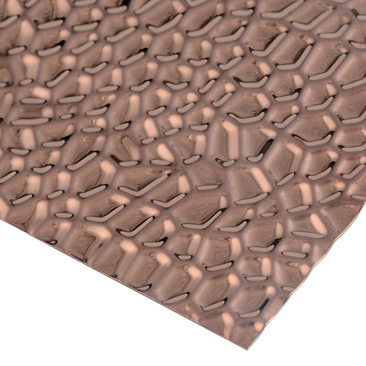 Розовым плита проштемпелеванная зеркалом 3D золота 304 делает по образцу нержавеющую сталь Matel для KTV