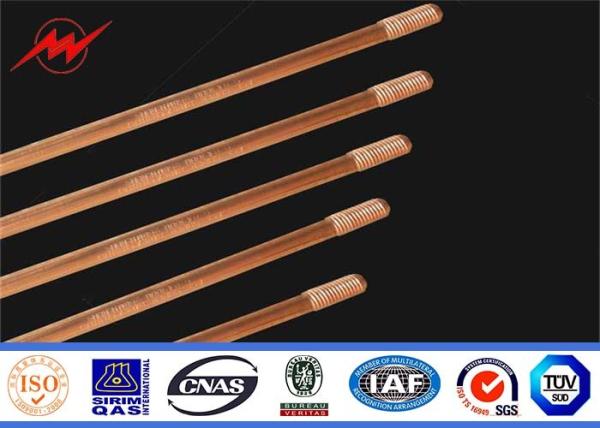 High Conductivity Copper Ground Rod 1/2 5/8 3/4 Threaded Flat Pointed